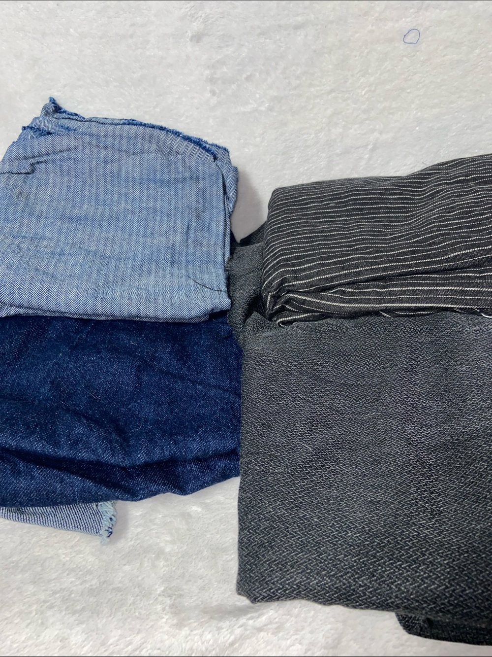 Around 5 pounds of Assorted scrap Fabrics for Crafting and Diys.